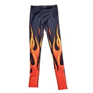Dollskill Widow Hell Mesh Flame Print Leggings